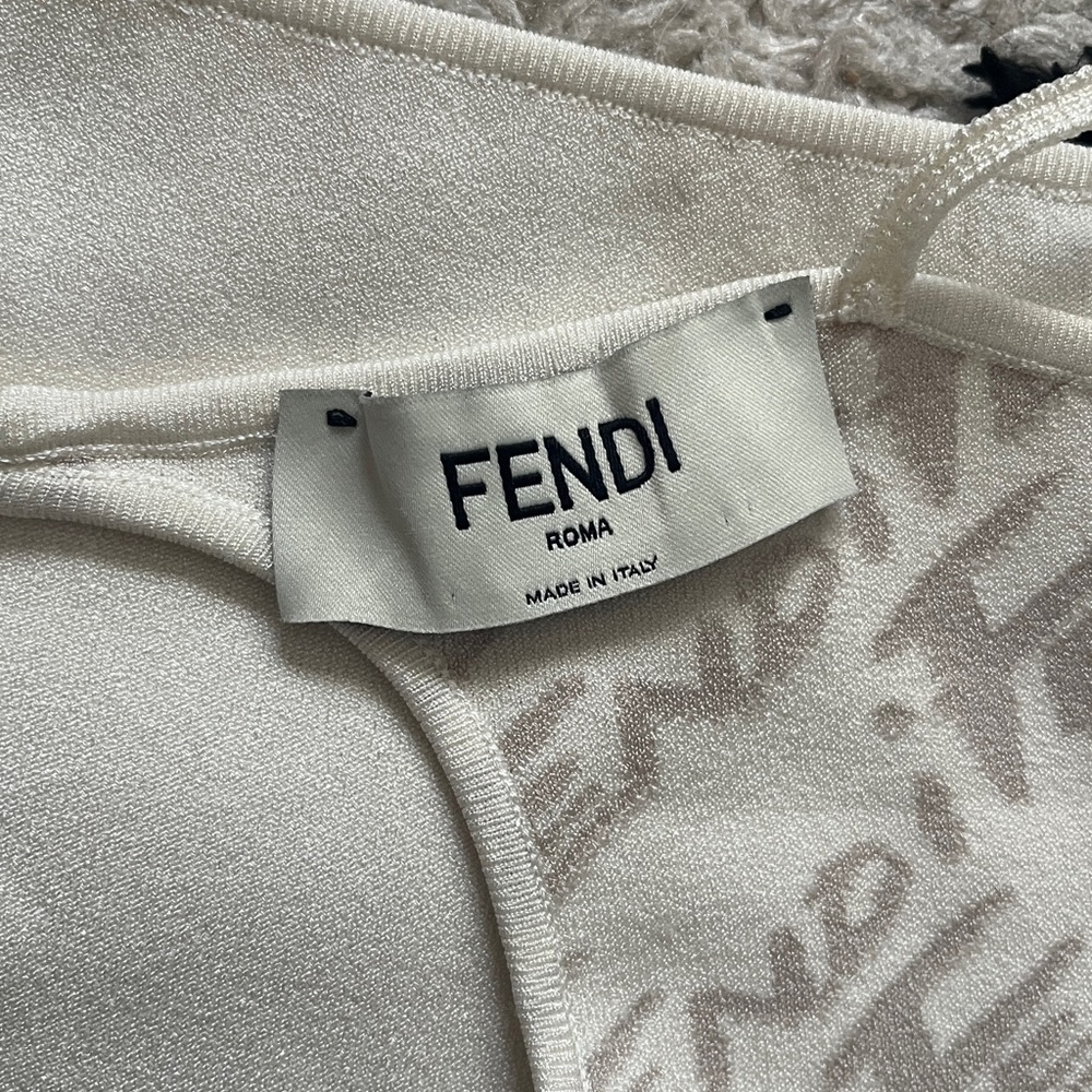 Fendi white reversible viscose sheath dress (no size tag but XS/0) - Picture 12 of 16